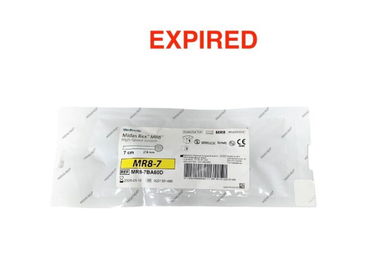 MEDTRONIC MR8-7BA60D Midas Rex MR8-7 7cm 6mm Surgical Burr High Speed Attachment Tool EXP.2026 01