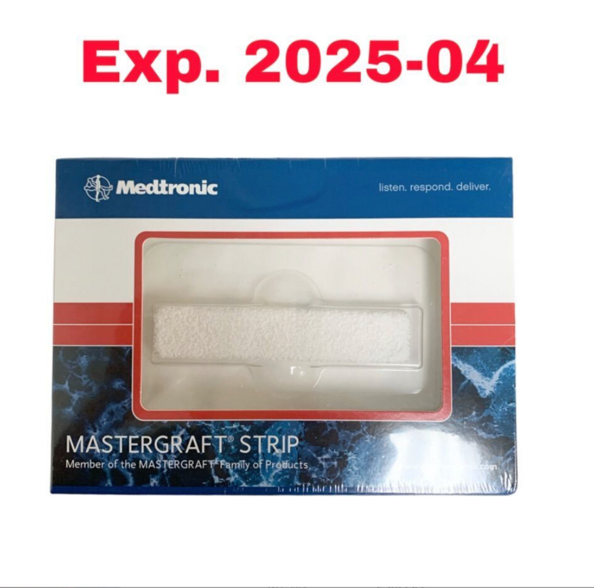 MEDTRONIC 7800310 MASTERGRAFT STRIP (12cc 10cm x 2.0cm x 0.6cm) Exp 2025 04
