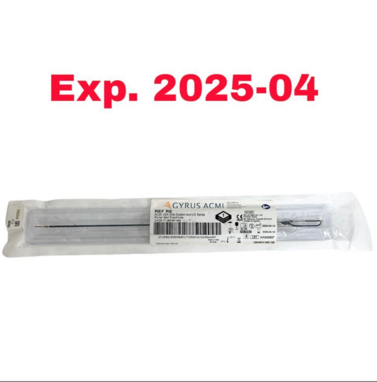 GYRUS ACMI LB520674 Roller Ball Electrode (24/26 Fr) Exp 2025 04