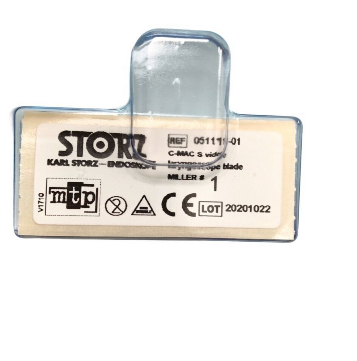 KARL STORZ 051111-01 C-MAC S Miller 1 Disposable Video Laryngoscope Blade