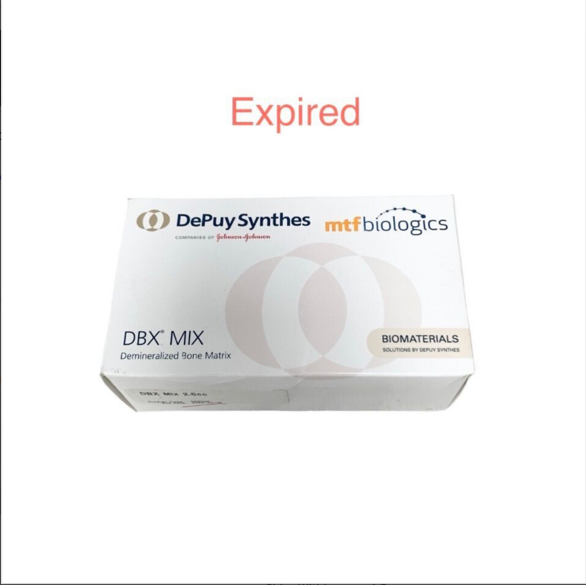 DEPUY SYNTHES 058025 DBX Mix Demineralized Bone Matrix 2.5cc Exp 2025 07