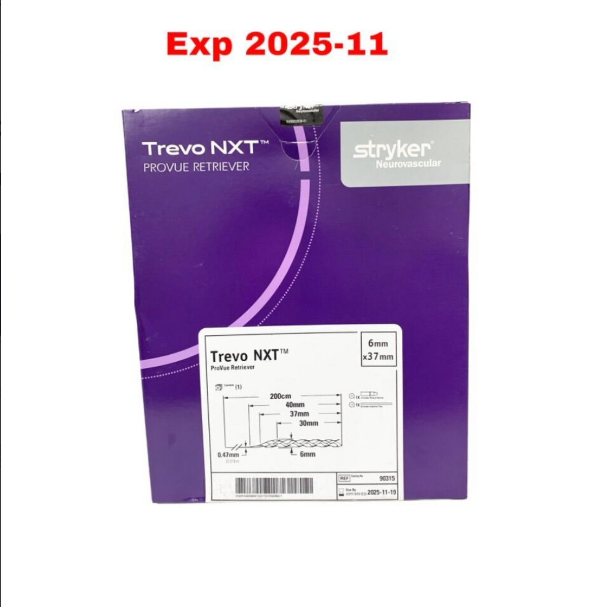 STRYKER 90315 Trevo NXT ProVue Retriever 6mm x 37mm Neurovascular Device Exp 2025 11
