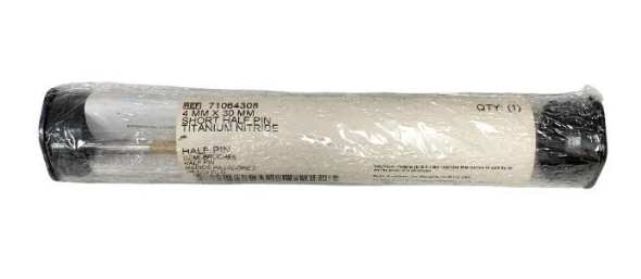 SMITH & NEPHEW 71064308 4mm x 30mm Short Half Pin Titanium Nitride