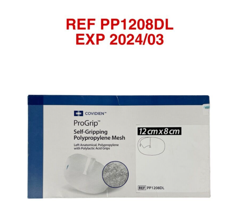 COVIDIEN PP1208DL ProGrip Self-Gripping Polypropylene Mesh 12 cm x 8 cm EXP 2024 03