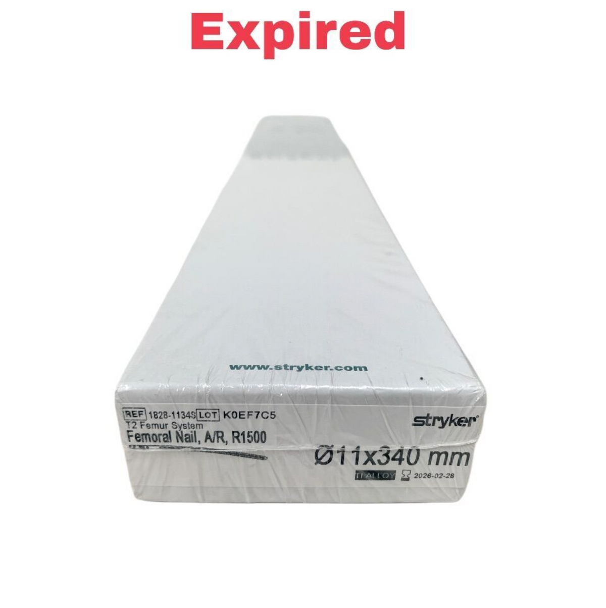 STRYKER 1828-1134S T2 Femur System Femoral Nail A/R R1500 11x340 mm EXP 2026 02