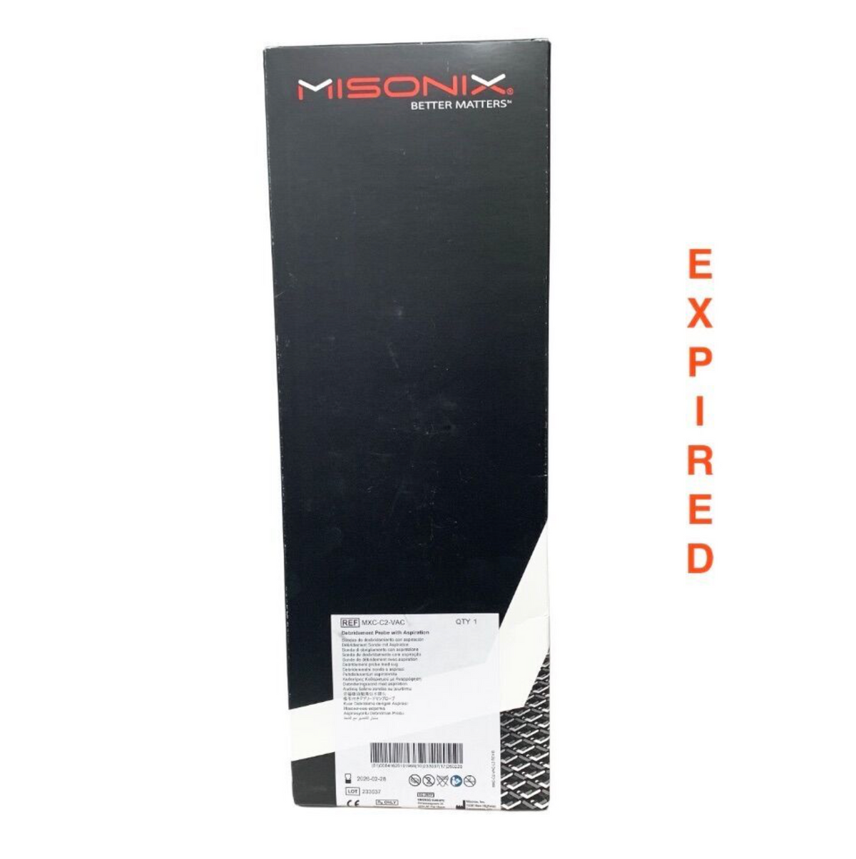 MISONIX MXC-C2-VAC DEBRIDEMENT PROBE WITH ASPIRATION C2 VAC STERILE SURGICAL INSTRUMENT EXP 2026 02