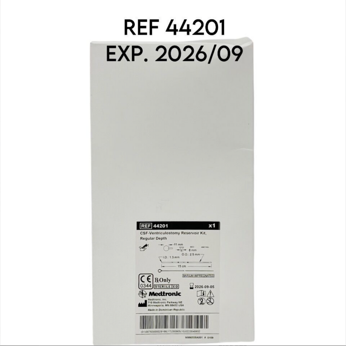 MEDTRONIC 44201 CSF-Ventriculostomy Reservoir Kit Regular Depth 6mm EXP 2026 09