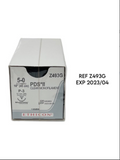 ETHICON Z493G PDS II CLEAR MONOFILAMENT 5-0 18" (45 cm) 12/BOX EXP 2023 04