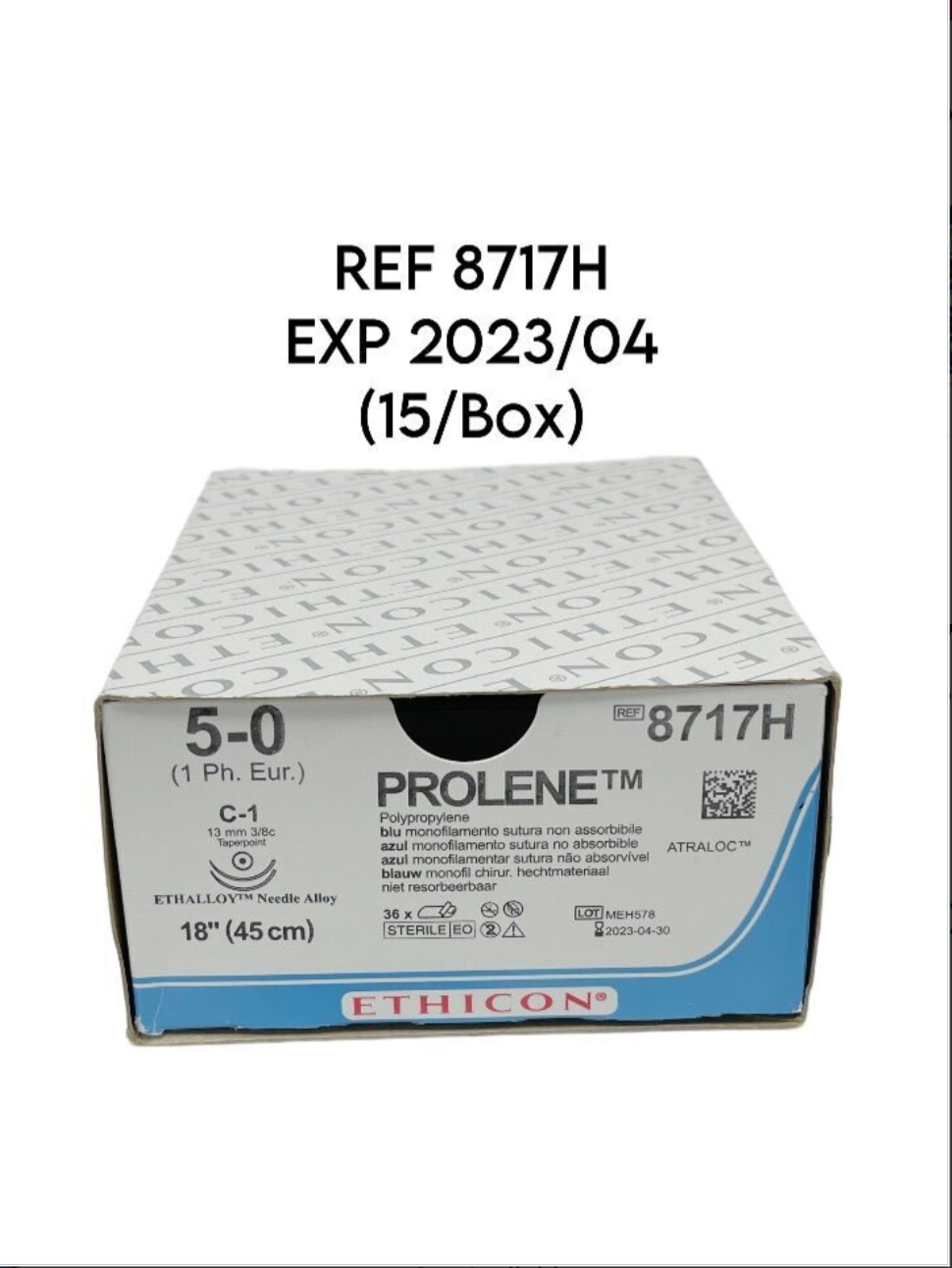 ETHICON 8717H PROLENE 5-0 (1 Ph. Eur.) C-1 EXP 2023 04 (15/Box)