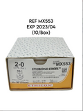 ETHICON MX553 ETHIBOND EXCEL Coated Polyester 2-0 (3 Ph. Eur.) RB-1 EXP 2023 04 (10/Box)