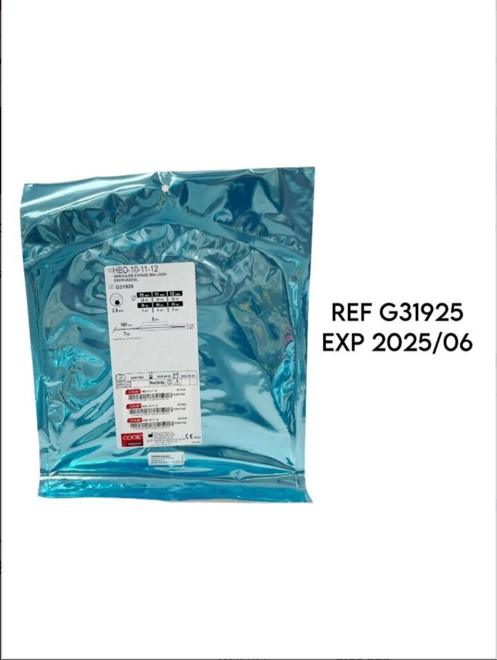 COOK MEDICAL G31925 HBD-10-11-12 HERCULES 3 STAGE BALLOON ESOPHAGEAL EXP 2025 06
