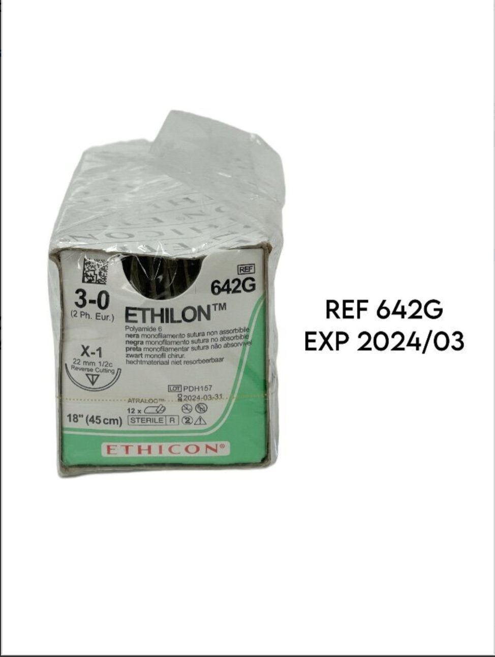 ETHICON 642G ETHILON Polyamide 3-0 (2 Ph. Eur.) X-1 EXP 2024 03