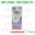 ETHICON J266H Coated VICRYL (Polyglactin 910) Suture UNDYED BRAIDED2-0 (36/BOX) EXP 2028 04