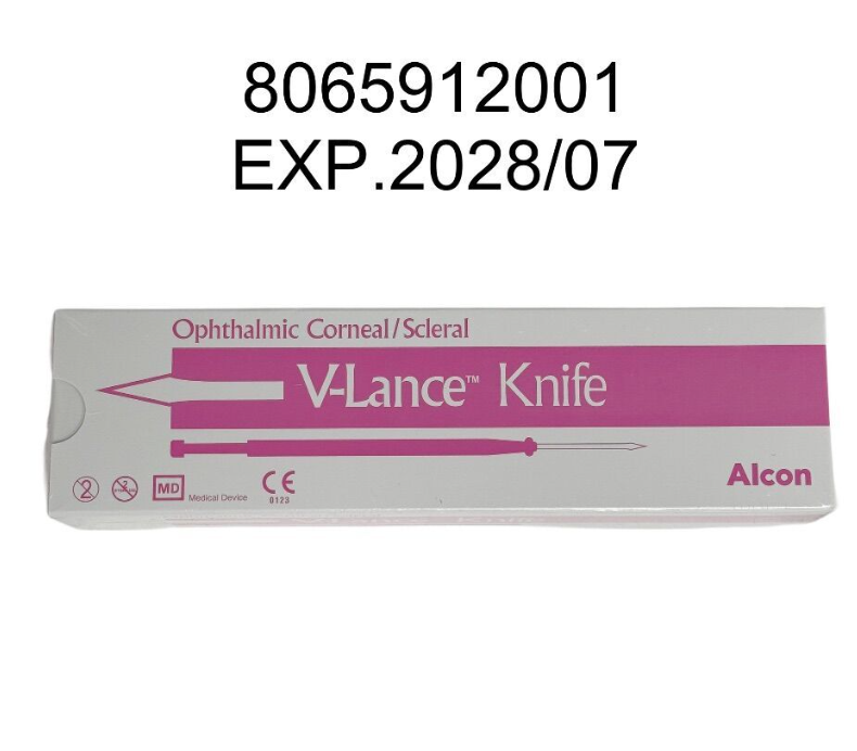 ALCON 8065912001 Ophthalmic Corneal / Scleral V-Lance Knife 20 Gauge (1.3mm) 6/BOX EXP. 2028 07