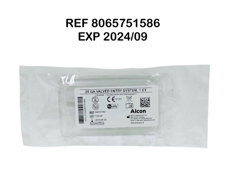 ALCON 8065751586 25 GA VALVED ENTRY SYSTEM 1 CT EXP 2024 09