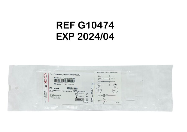 COOK MEDICAL G10474 Yueh Centesis Disposable Catheter Needle EXP 2024 04