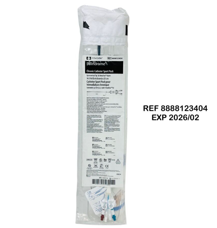 COVIDIEN 8888123404 Palindrome Dialysis Catheters  Palindrome Dialysis Catheter 14.5 Fr/Ch (4.8 mm) x 23 cm EXP 2026 02