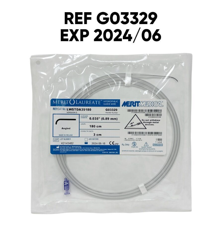 MERIT MEDICAL LWSTDA35180 G03329 LAUREATE HYDROPHILIC GUIDEWIRE 0.035" X 180 cm EXP.2024 06