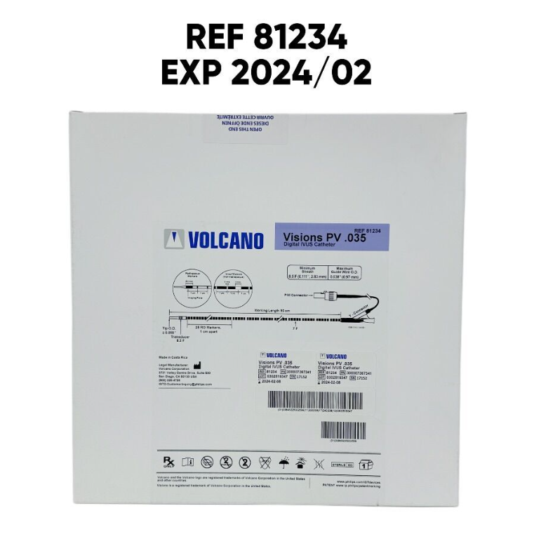 VOLCANO 81234 Visions Digital IVUS Catheter PV .035 EXP 2024 02