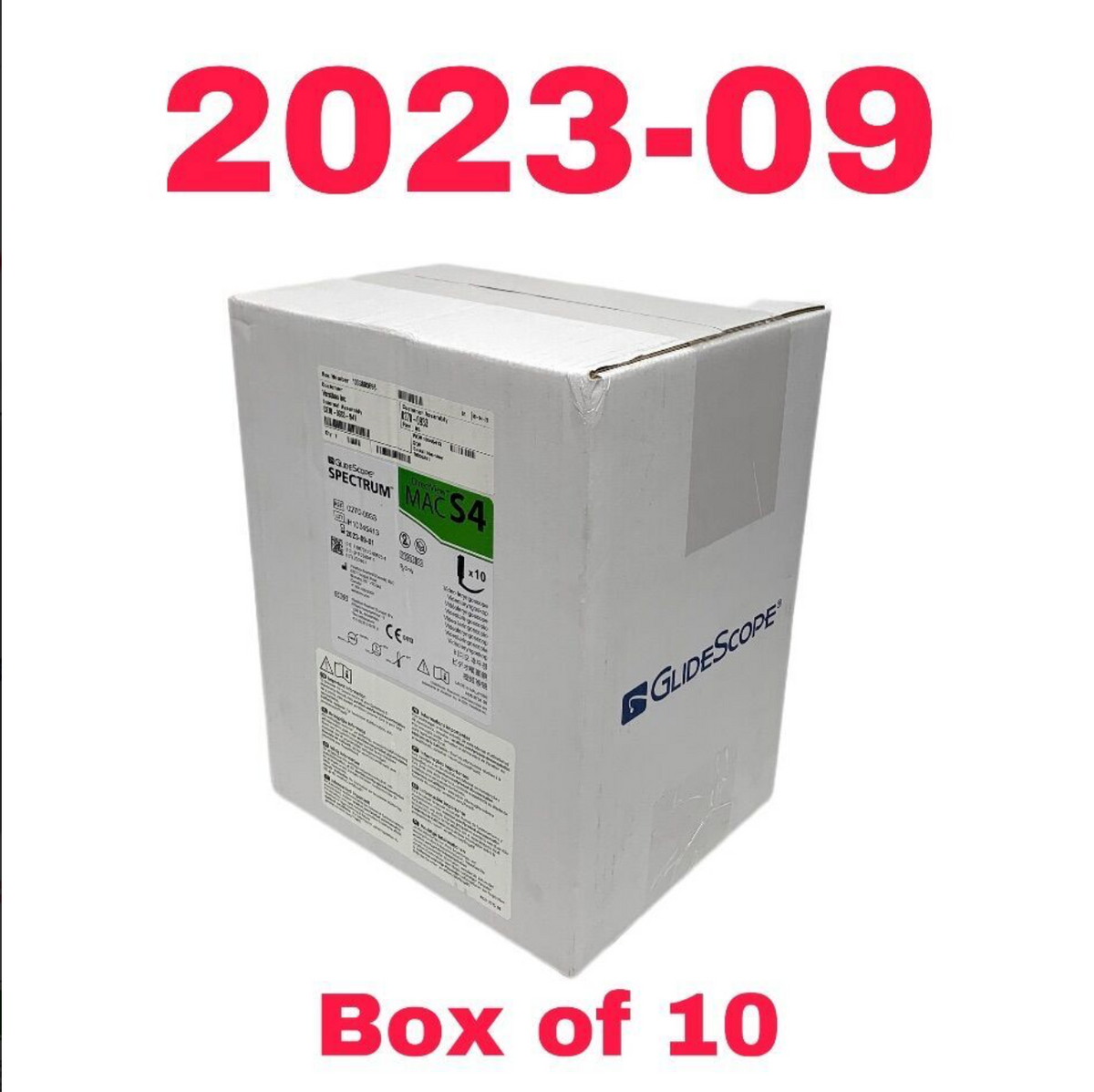 VERATHON MEDICAL 0270-0933 GLIDESCOPE SPECTRUM DIRECTVIEW MAC S4 BOX OF 10 EXP 2023 09