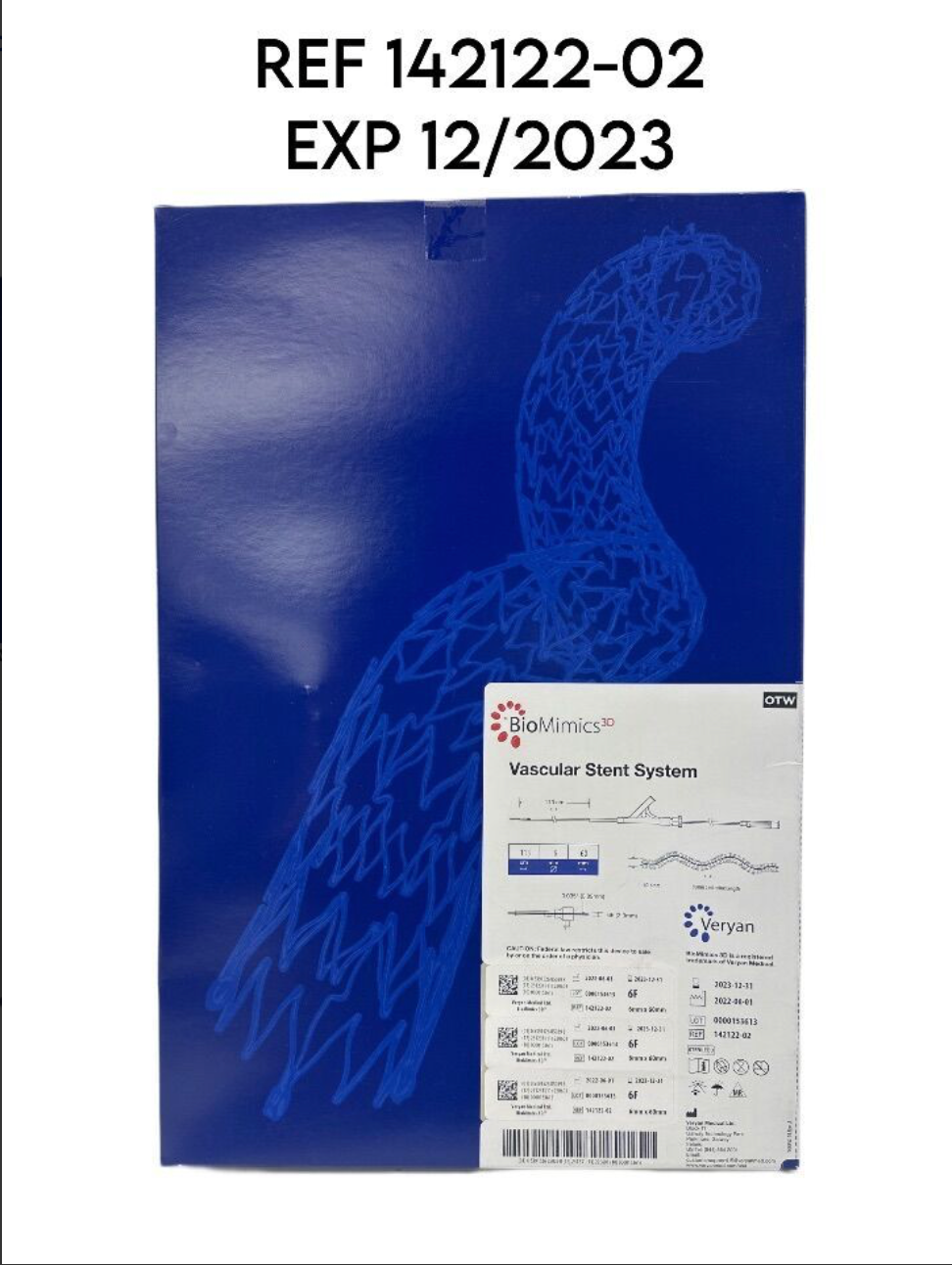 BIOMIMICS 3D 142122-02 Vascular Stent System 6F EXP 12 2023