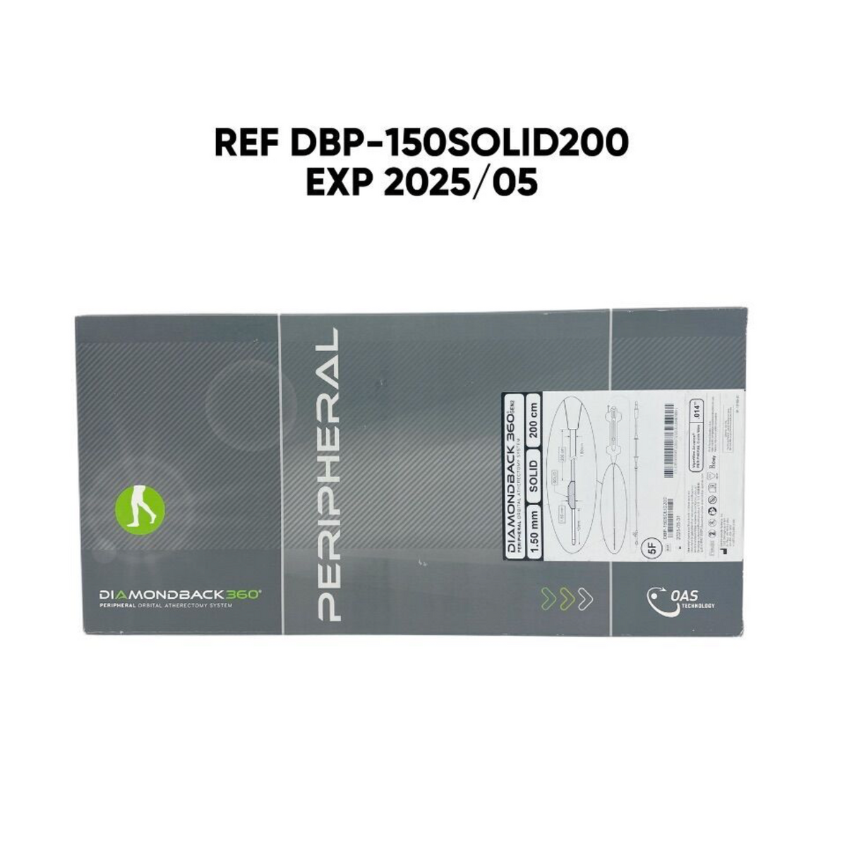 DIAMOND BACK DBP-150SOLID200 PERIPHERAL ORBITAL ATHERECTOMY SYSTEM 5Fr EXP 2025 05