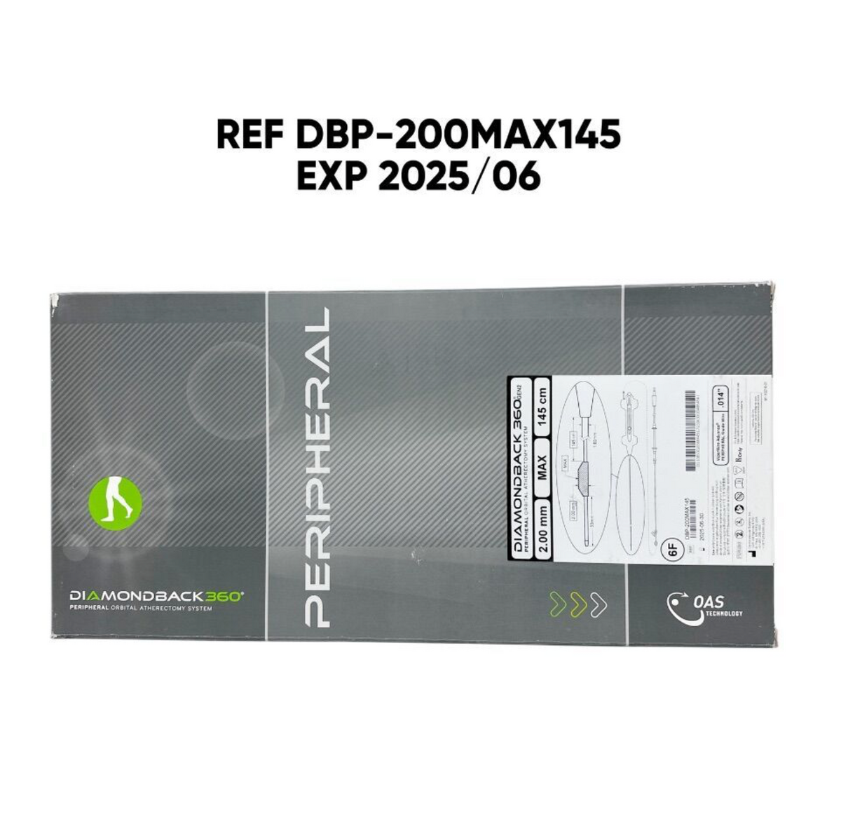 DIAMOND BACK DBP-200MAX145 PERIPHERAL ORBITAL ATHERECTOMY SYSTEM 6Fr EXP 2025 06