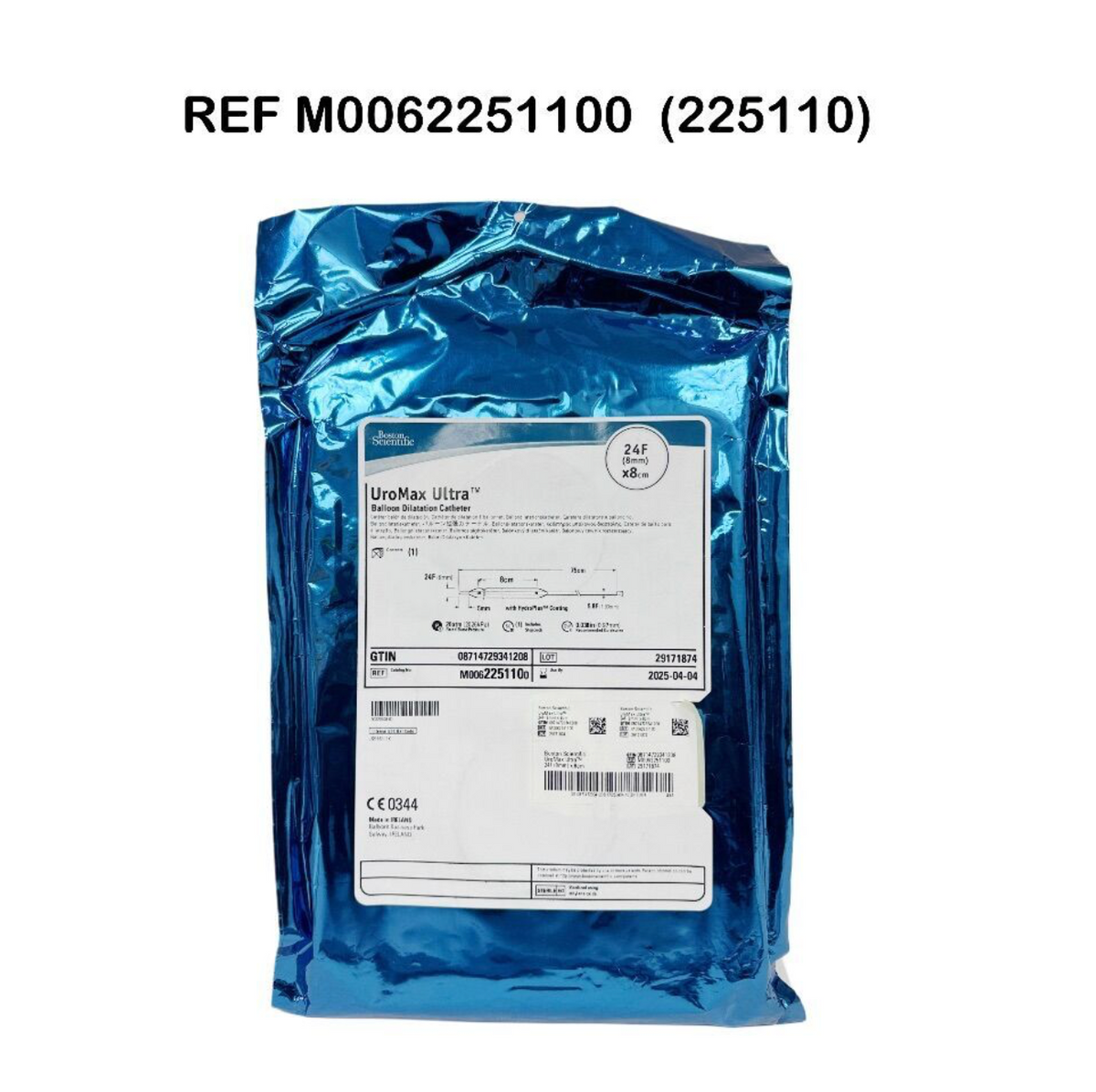 BOSTON SCIENTIFIC M0062251100 (225110) UroMax Ultra Balloon Dilatation Catheter 24F (8 mm) x 8cm EXP 2025 04