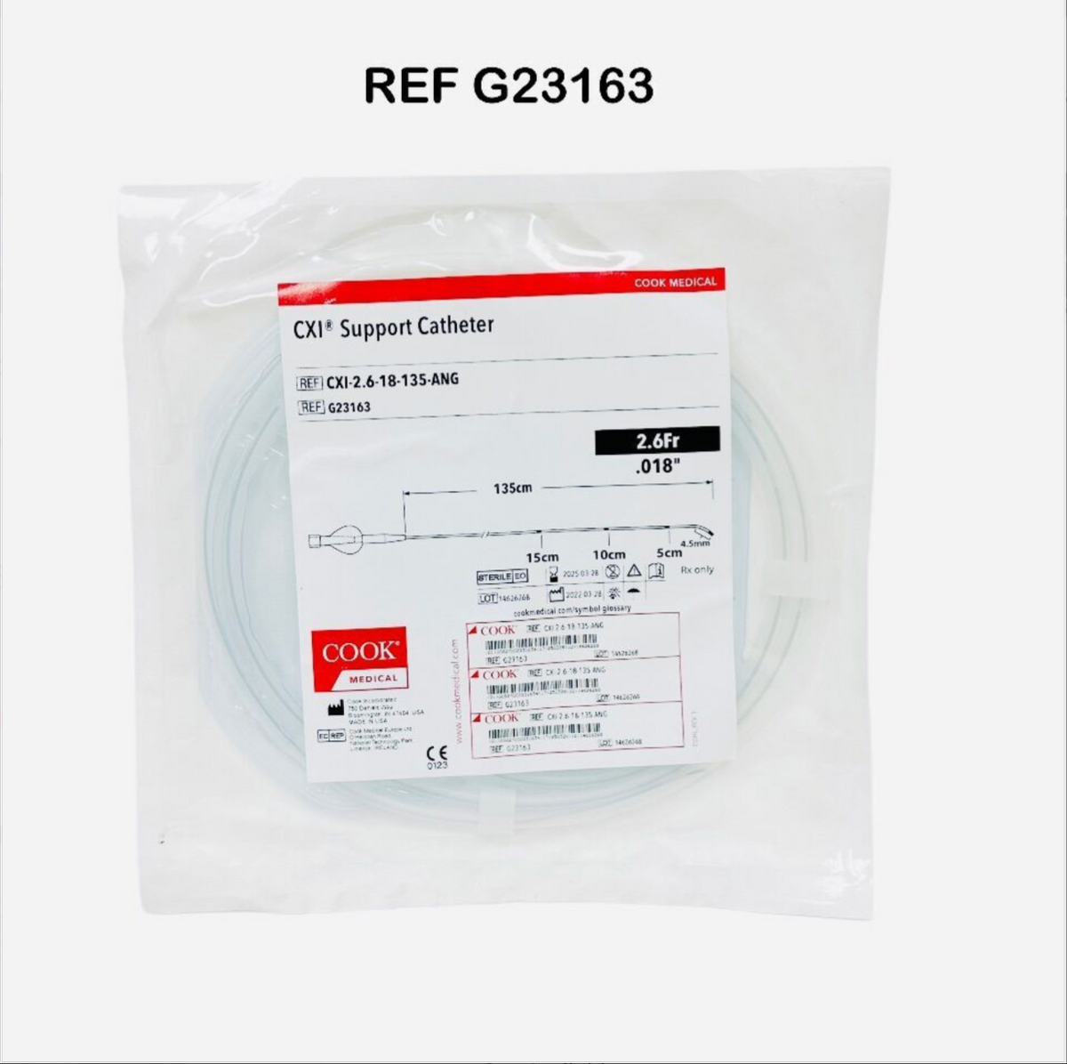 COOK MEDICAL G23163 CXI Support Catheter 2.6Fr EXP 2025 03