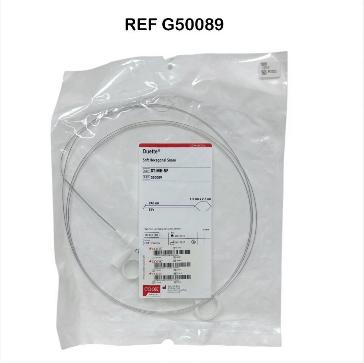 COOK MEDICAL G50089 Duette Soft Hexagonal Snare 1.5 cm x 2.5 EXP 2025 08