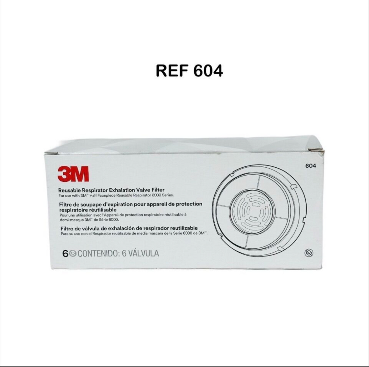3M 604 Reusable Respirator Exhalation Valve Filter EXP 2026 05