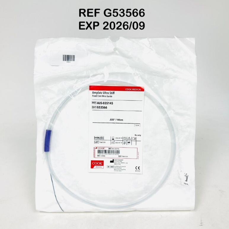 COOK MEDICAL G53566  AUS 035145 Amplatz Ultra Stiff Fixed Core Wire Guide EXP 2026 09
