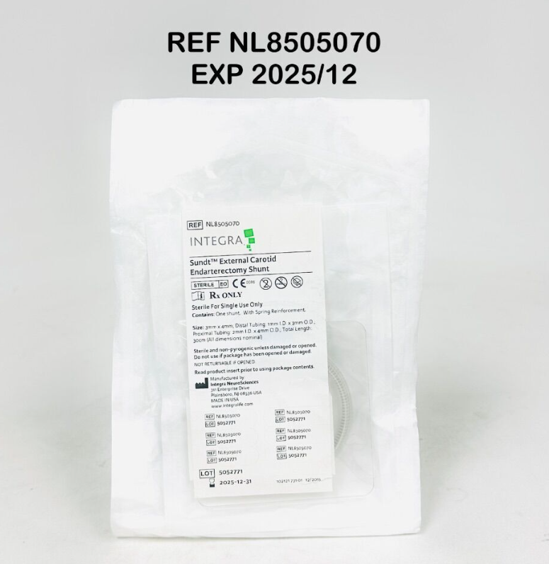 INTEGRA NL8505070 Sundt External Carotid Endarterectomy Shunt EXP 2025 12