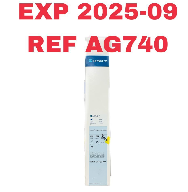 LEMAITRE AG740 Artegraft Collagen Vascular Graft 6mm ID x 44cm Length EXP.2025 09