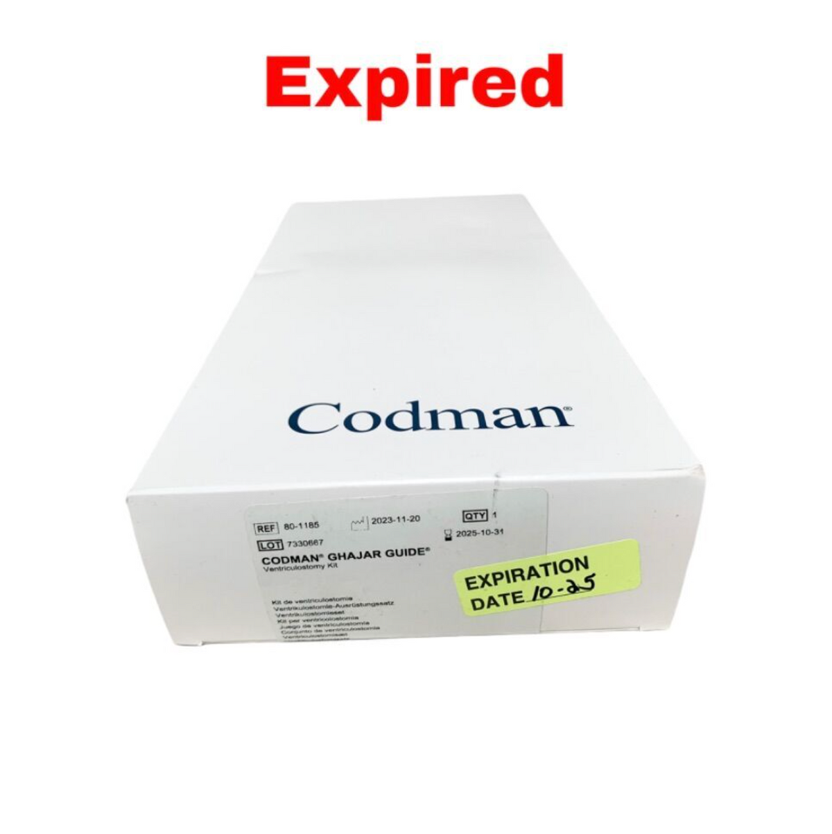 CODMAN 80-1185 GHAJAR GUIDE Ventriculostomy Kit Expired 2025 10