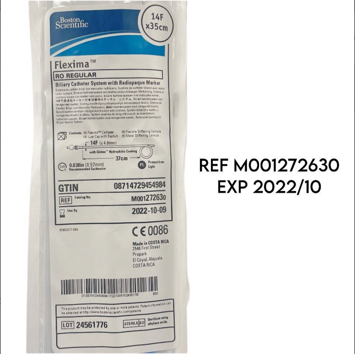 BOSTON SCIENTIFIC M001272630 Flexima RO REGULAR Biliary Catheter System with Radiopaque Marker EXP 2022 10