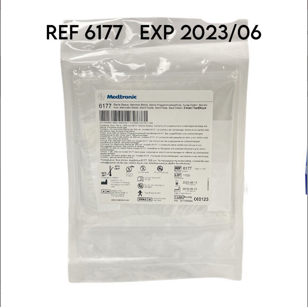 MEDTRONIC 6177 Sterile Sleeve 10/BOX EXP 2023 06