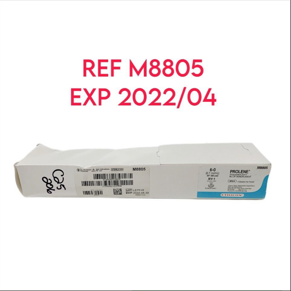 ETHICON M8805 PROLENE POLYPROPYLENE SUTURE BLUE MONOFILAMENT 1 DOZEN EXP 2022 04