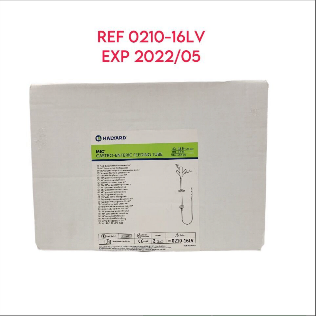 HALYARD 0210-16LV MIC GASTRO-ENTERIC FEEDING TUBE EXP 2022 05