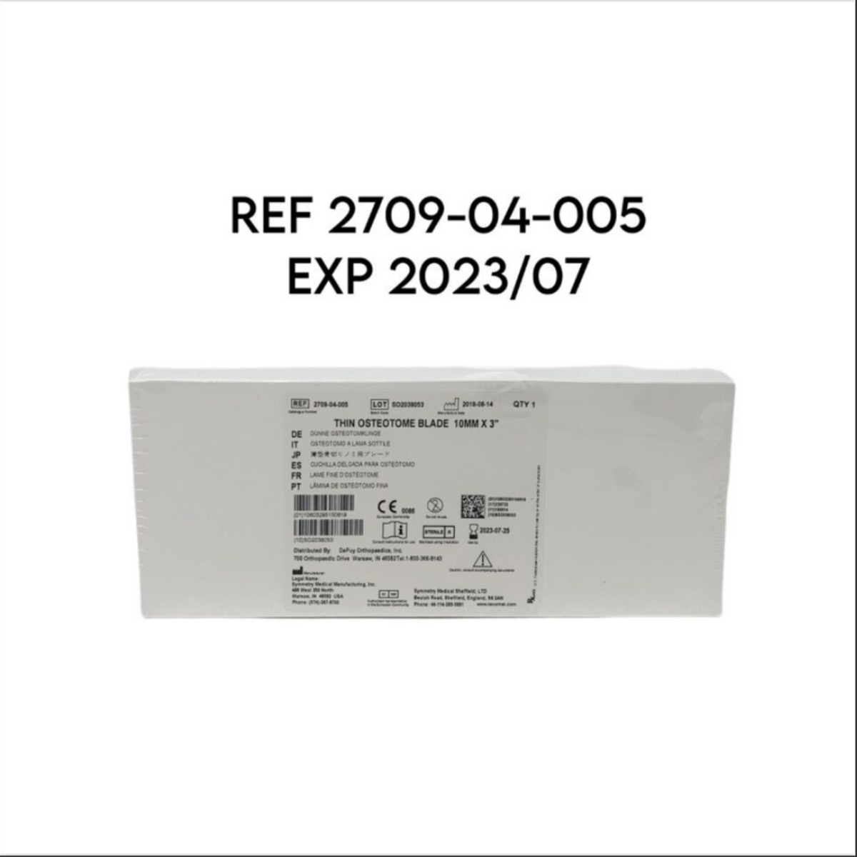 SYMMETRY 2709-04-005 THIN OSTEOTOME BLADE 10MM X 3