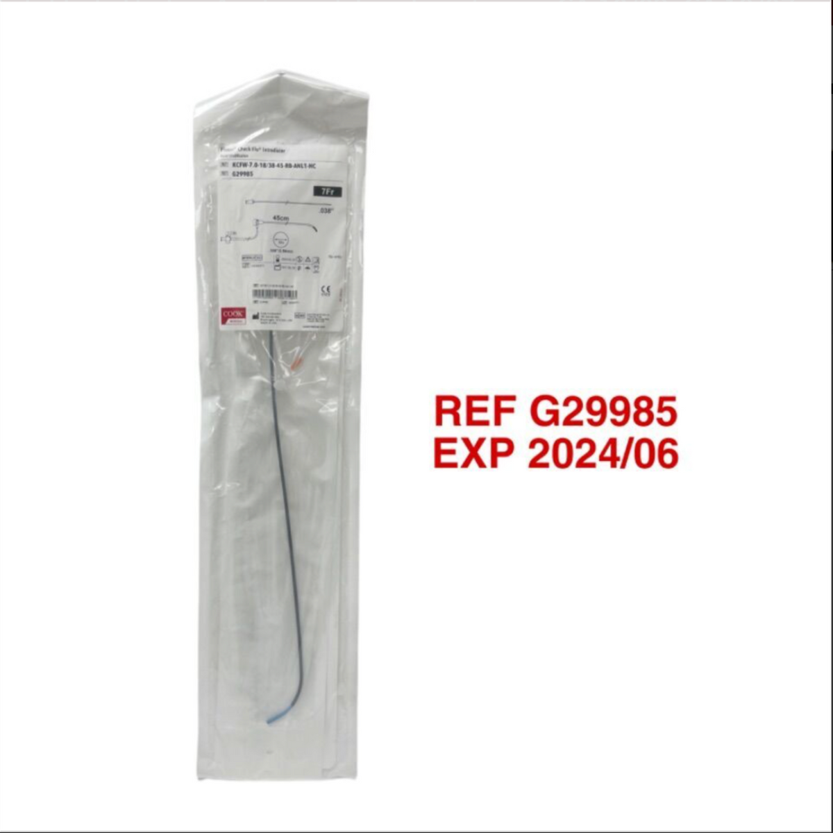 COOK MEDICAL G29985 Flexor Check-Flo Introducer Ansel Modification EXP 2024 06