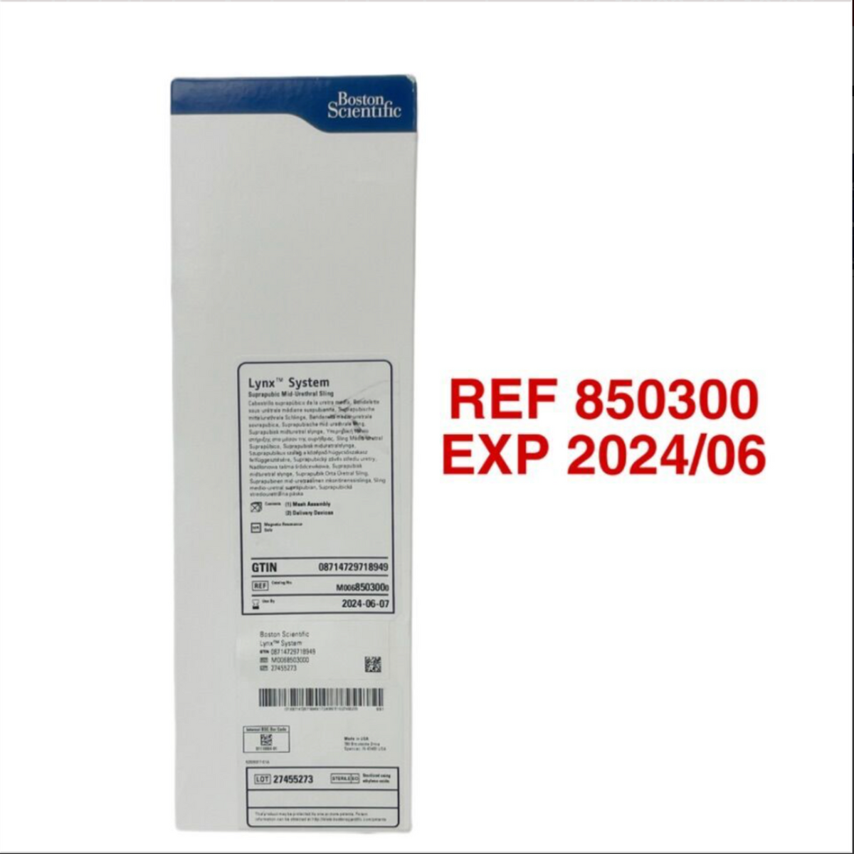OSTON SCIENTIFIC 850300 (M0068503000) Lynx System Suprapubic Mid-Urethral Sling EXP 2024 06