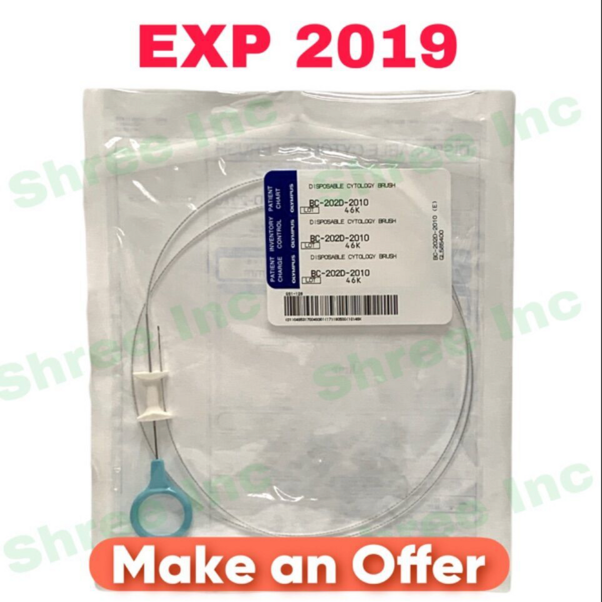 OLYMPUS BC-202D-2010 DISPOSABLE CYTOLOGY BRUSH EXP 2019