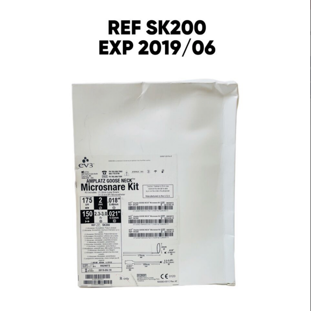 COVIDIEN SK200 ev3 AMPLATZ GOOSE NECK Microsnare Kit EXP 2019 06
