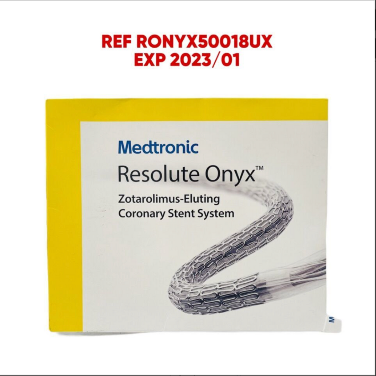MEDTRONIC RONYX50018UX RESOLUTE ONYX RX ZOTAROLIMUS-ELUTING CORONARY STENT SYSTEM 5.0MM X 18MM EXP 2023 01