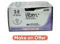 ETHICON J839D Coated VICRYL SUTURE 2-0 (3.0 metric) 18'' CT-1 (12/BOX) EXP 2026 05