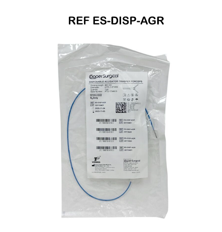COOPER SURGICAL ES-DISP-AGR DISPOSABLE ALLIGATOR GRASPER FORCEPS EXP 2023 11