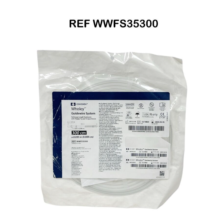 COVIDIEN WWFS35300 Wholey Guidewire System 300 cm x 0.035 in (0.089 cm) EXP 2024 01