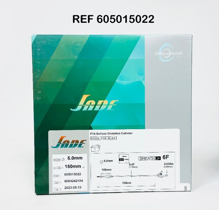 ORBUSNEICH MEDICAL 605015022 PTA Balloon Dilatation Catheter 5.0mm X 150mm 6F  EXP 2023 05