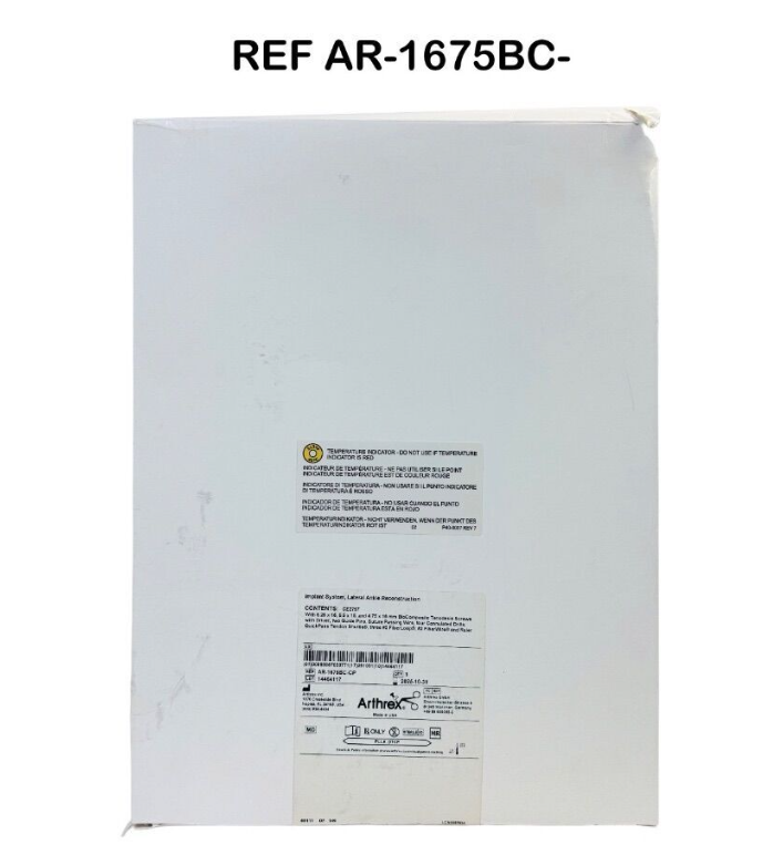 ARTHREX AR-1675BC-CP Implant System Lateral Ankle Reconstruction EXP 2025 10